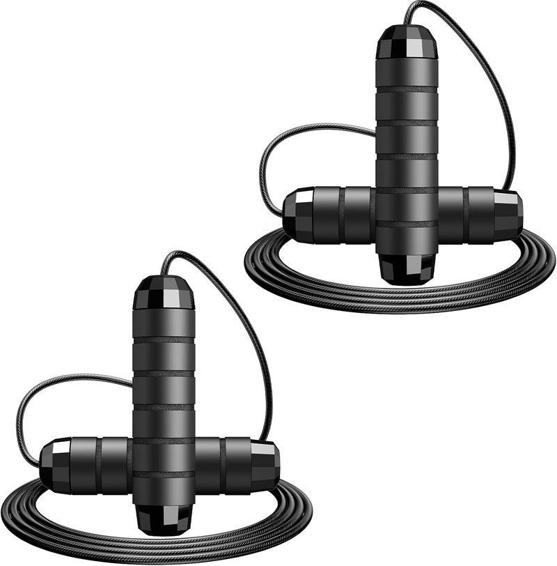 SKIFUL Jump Rope,Tangle-Free Rapid Speed Jump Rope with Ball Bearings for Men,Women and Kids,Adjustable Steel Skipping Rope with Ergonomic Foam Handles,A Ideal Equipment and Accessories for Workout,Fitness,Exercise,Home Gym,Slim Body - Image 1